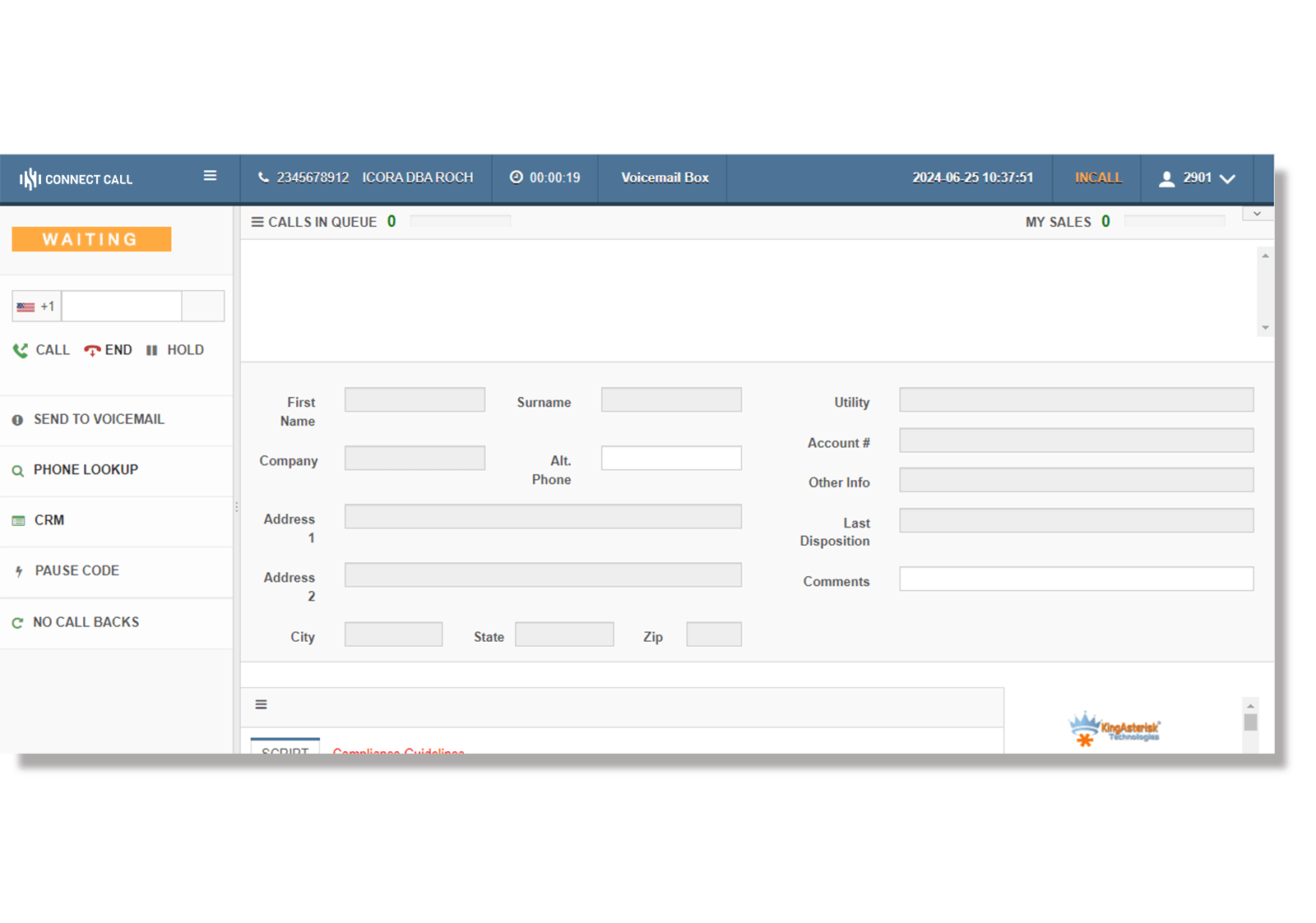 Agent-Live-Call-Screen