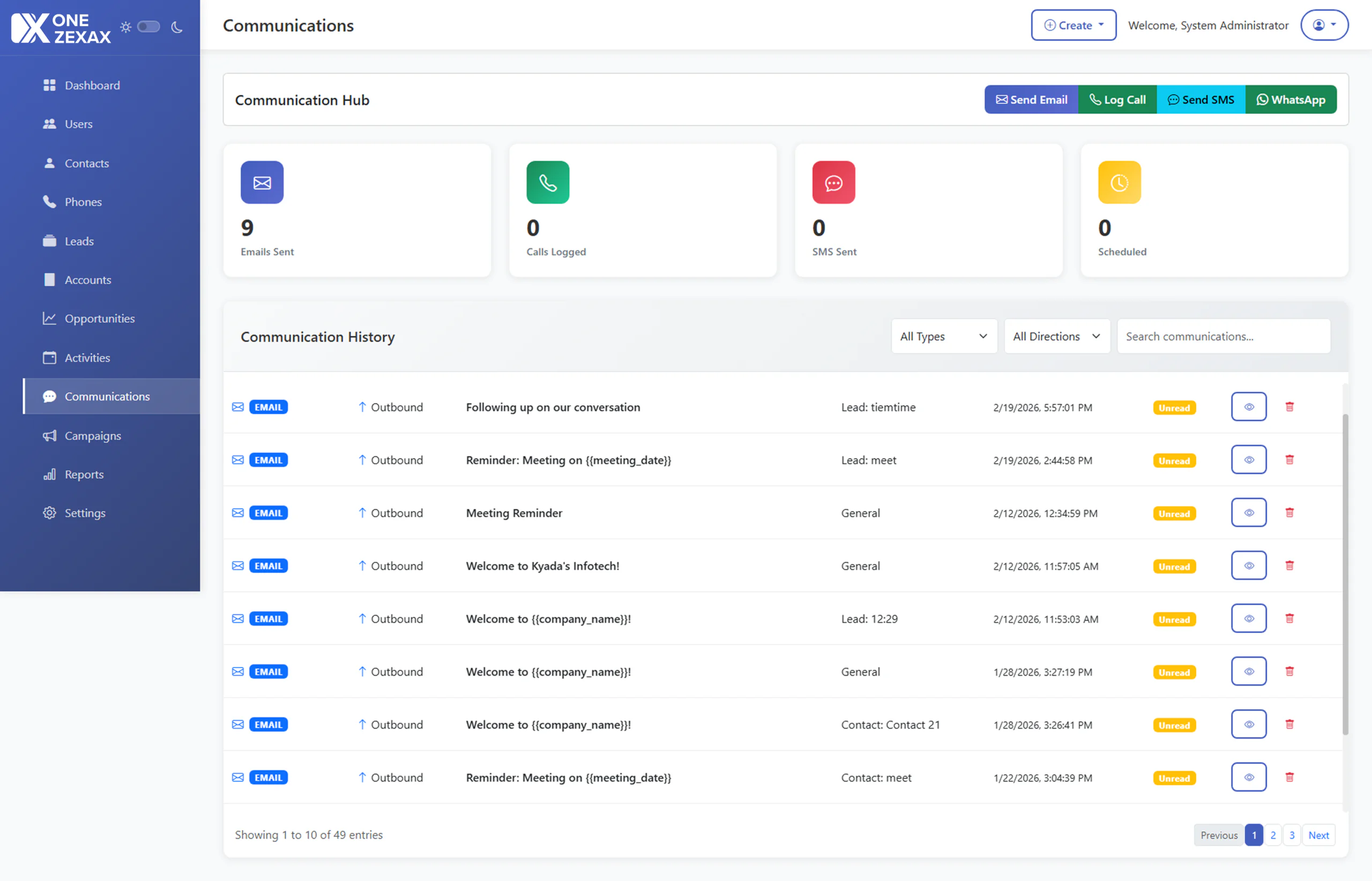 Custom CRM Communication Hub 3