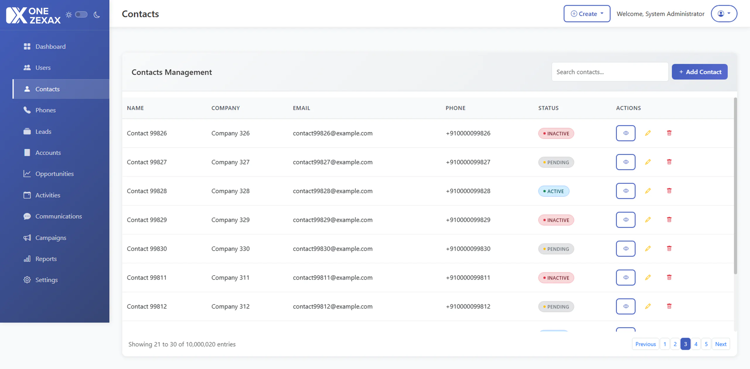 Custom CRM Contacts Management 3