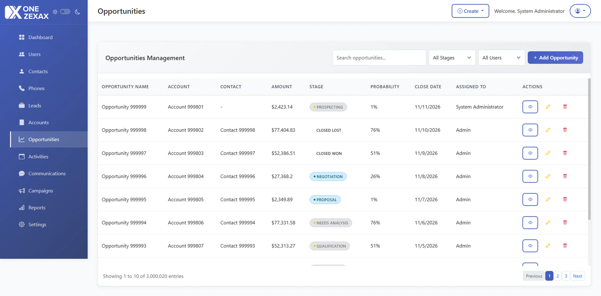Custom CRM Opportunities Management 3