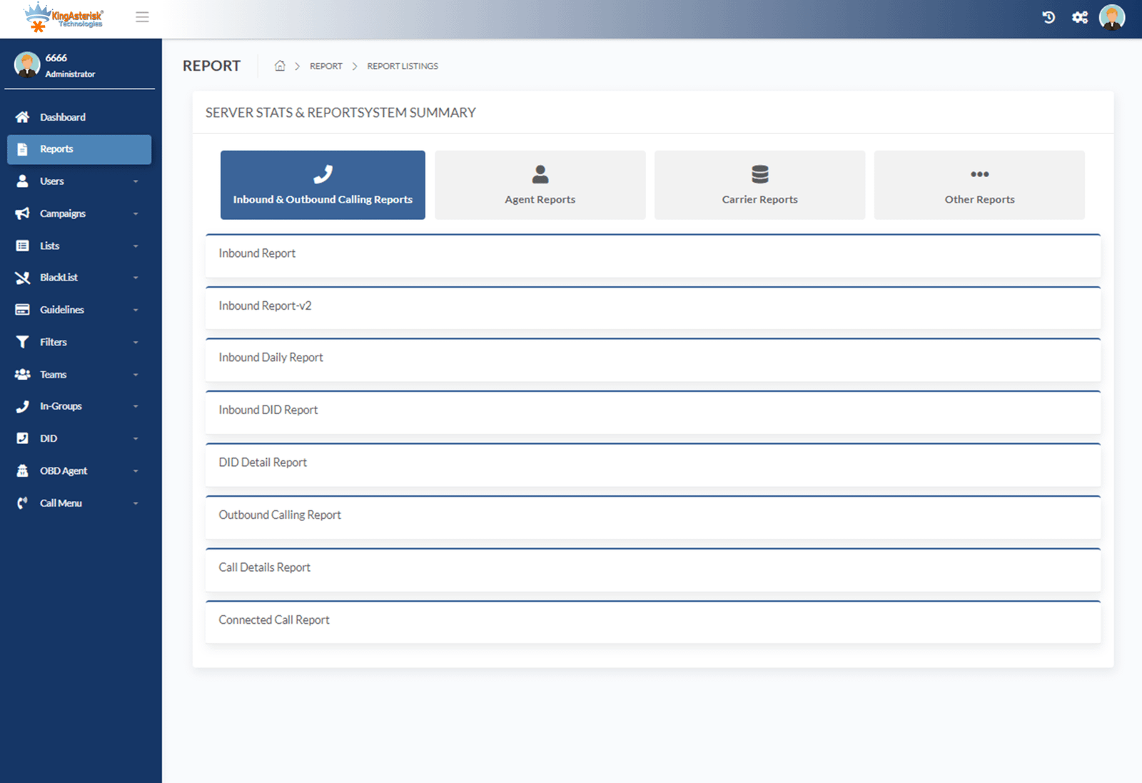Admin - Reports