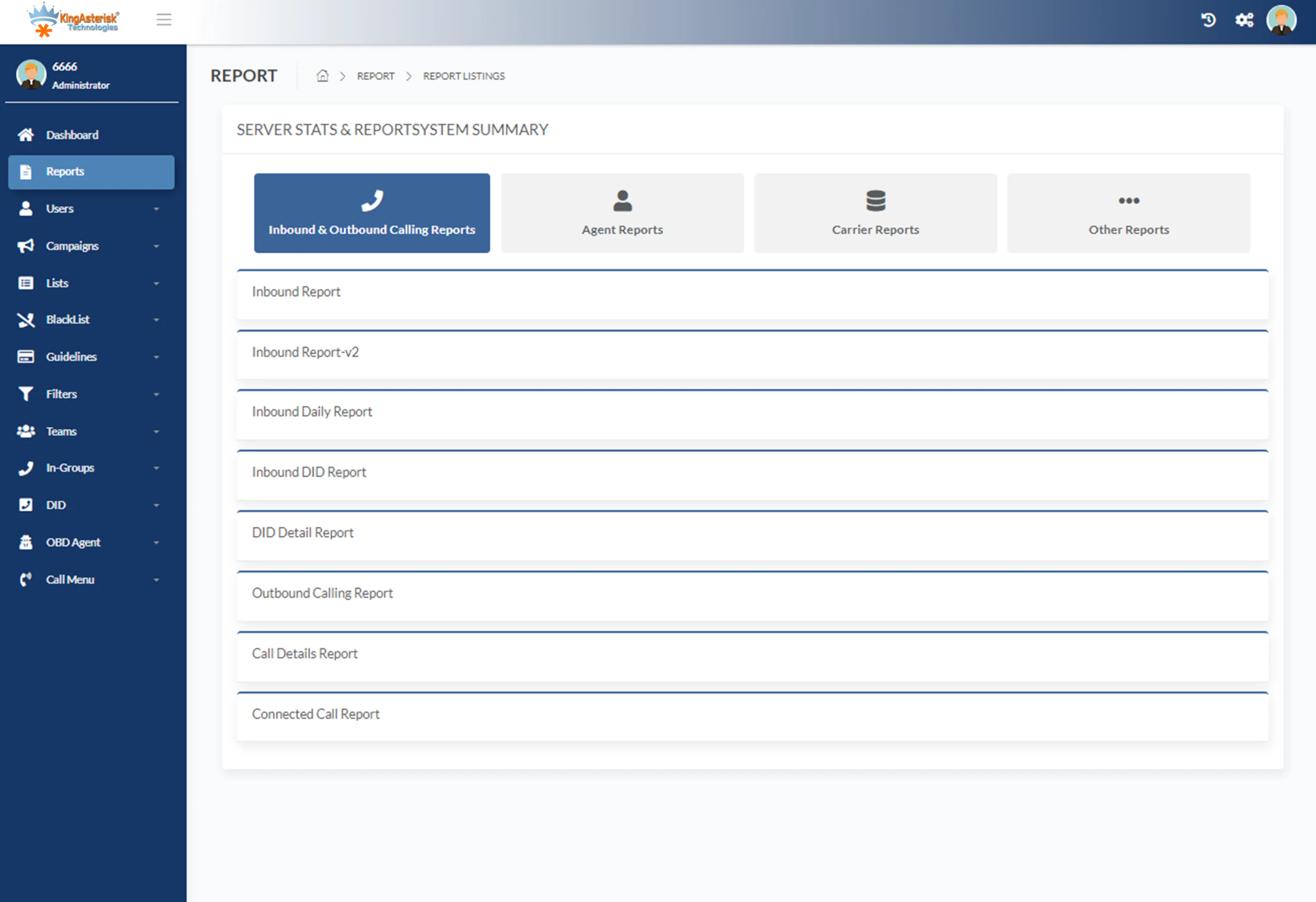 Admin - Reports