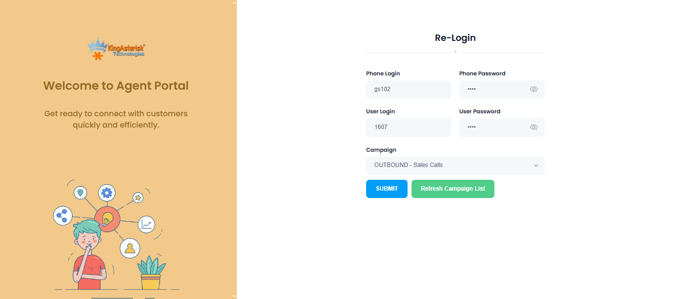Agent Login Page 1
