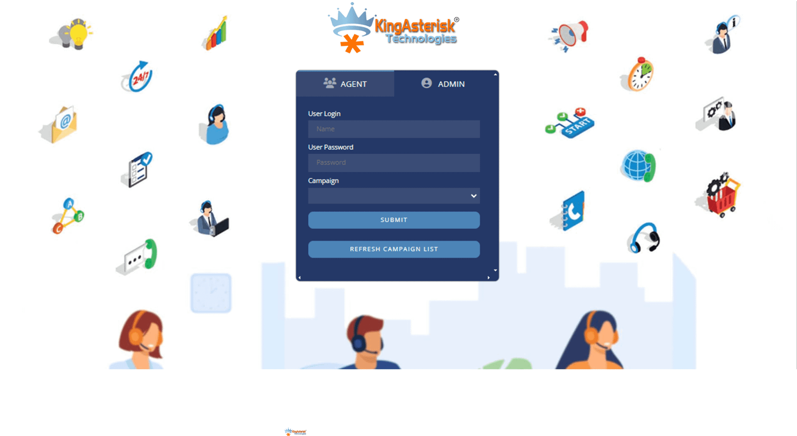 Agent - Login Screen