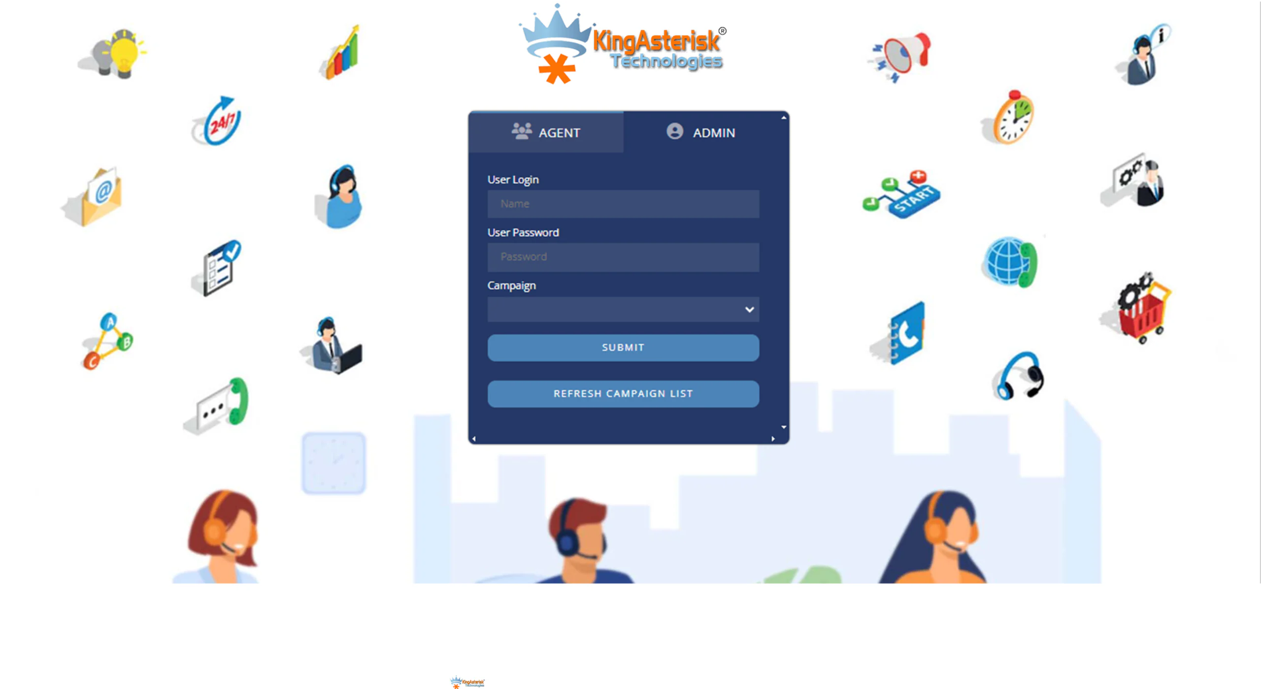 Agent - Login Screen