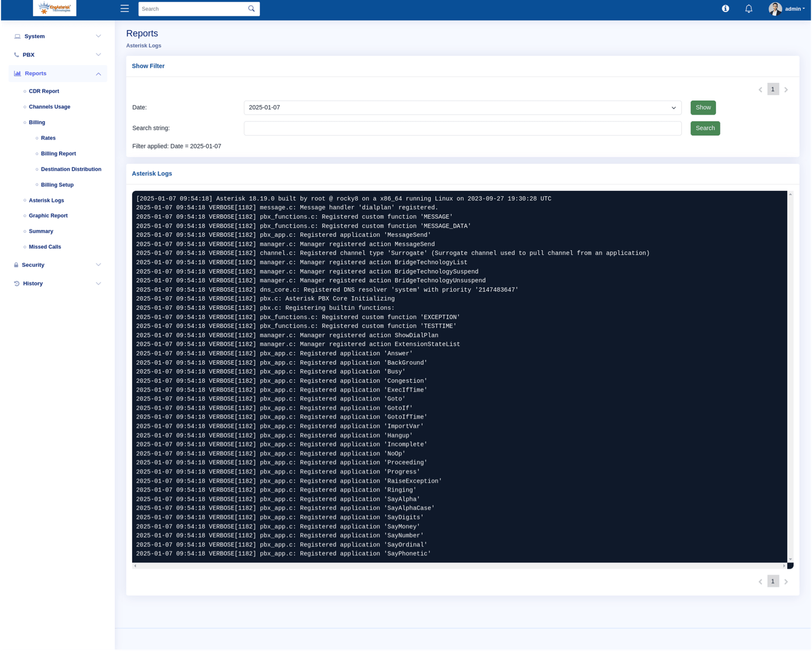 Asterisk log