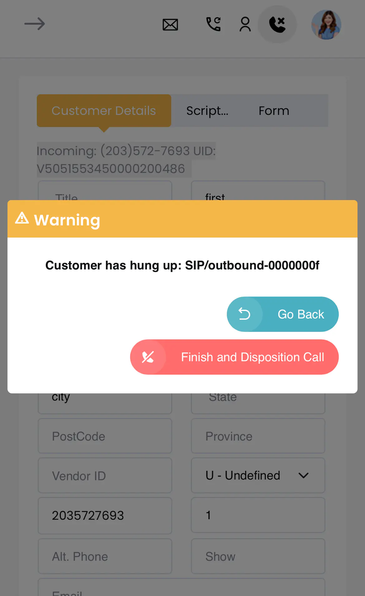 Call End Screen