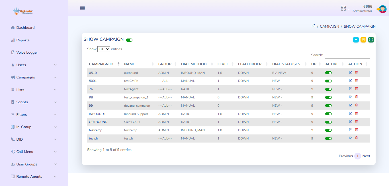 Campaign Lists 1