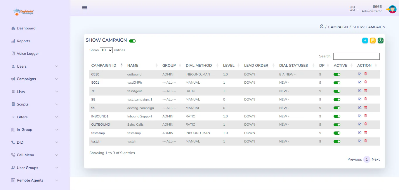 Campaign Lists 1