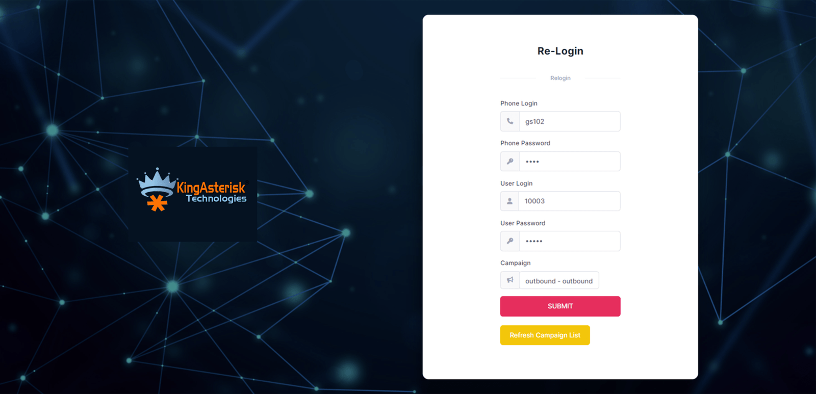 agent login..